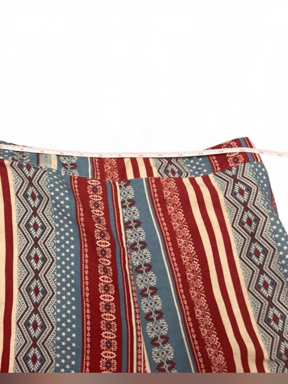 VENUS Striped Boho Wide-Leg Pants Geometric Patterned Multicolor Women’s Sz L - Picture 5 of 7